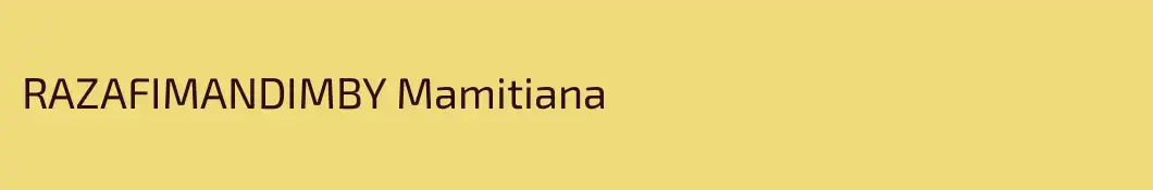 RAZAFIMANDIMBY Mamitiana